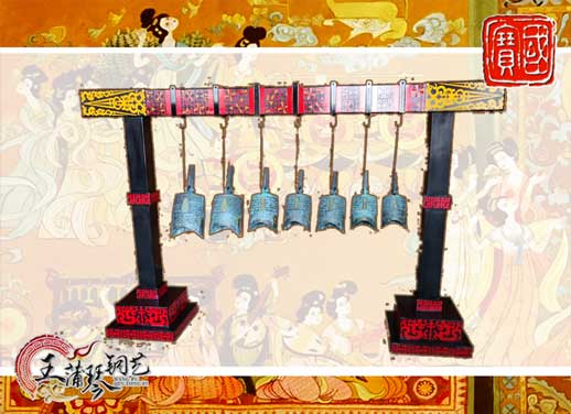 7件編鐘，觀賞裝飾編鐘，可發(fā)音編鐘