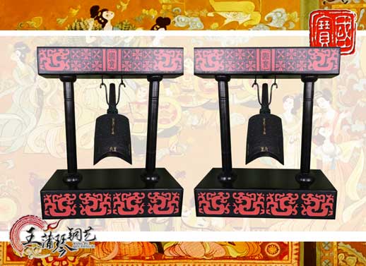 單件編鐘工藝品、外賓禮品、中國(guó)青銅編鐘